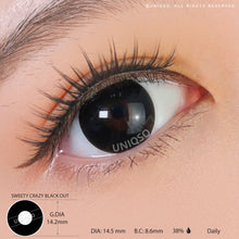 Load image into Gallery viewer, Sweety Crazy Black Out - 1 Day Disposable (1 lens/pack)-Colored Contacts-UNIQSO
