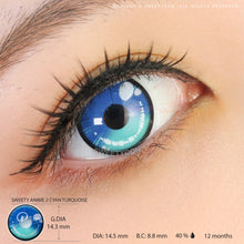 Load image into Gallery viewer, Sweety Anime 2 Cyan Turquoise (1 lens/pack)-Colored Contacts-UNIQSO
