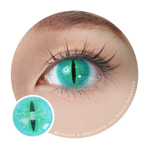 Sweety Crazy Green Demon Eye / Cat Eye (New) (1 lens/pack)-Crazy Contacts-UNIQSO