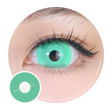Load image into Gallery viewer, Sweety Mini Sclera UV Glow Green (1 lens/pack)-Mini Sclera Contacts-UNIQSO
