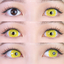 Load image into Gallery viewer, Sweety Mini Sclera UV Glow Yellow (1 lens/pack)-Mini Sclera Contacts-UNIQSO
