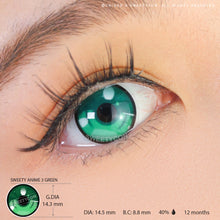 Load image into Gallery viewer, Sweety Anime 3 Green (1 lens/pack)-Colored Contacts-UNIQSO
