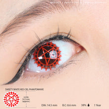 Load image into Gallery viewer, Sweety White Red Ciel Phantomhive (1 lens/pack)-Colored Contacts-UNIQSO
