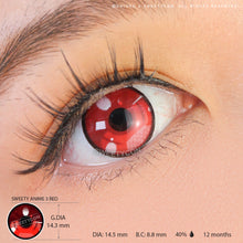 Load image into Gallery viewer, Sweety Anime 3 Red (1 lens/pack)-Colored Contacts-UNIQSO
