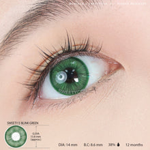 Load image into Gallery viewer, Sweety E-Blink Green (1 lens/pack)-Colored Contacts-UNIQSO
