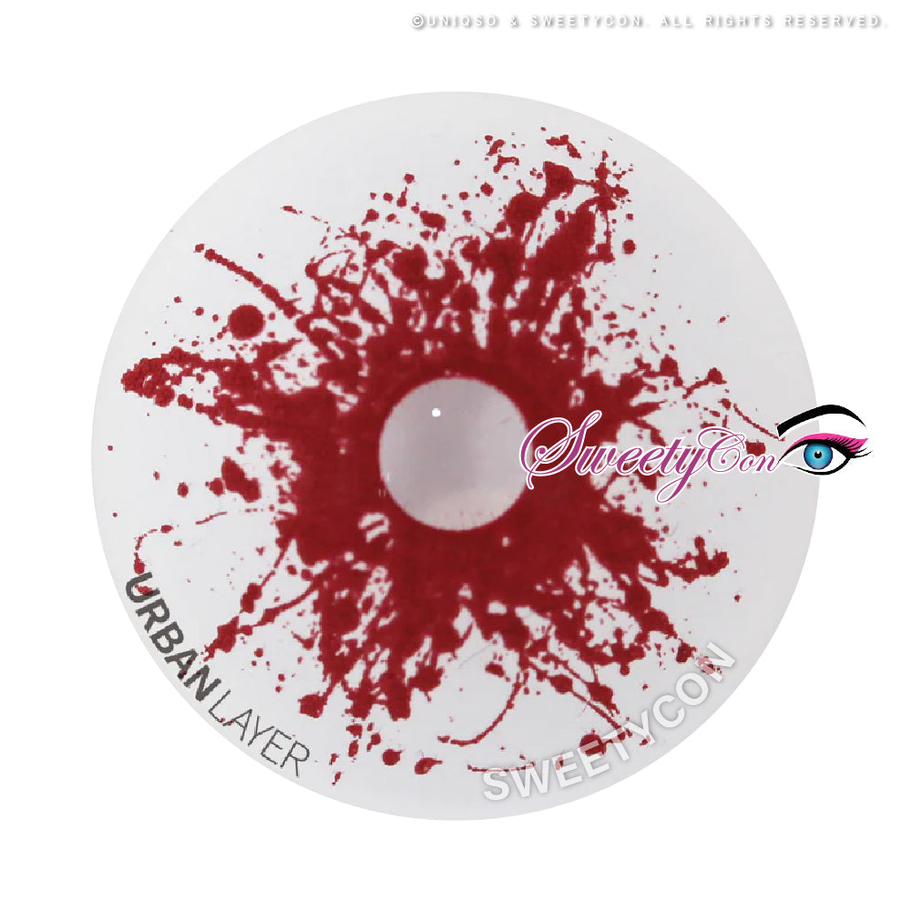 Sweety Mini Sclera Red Splash (1 lens/pack)-Mini Sclera Contacts-SweetyCon