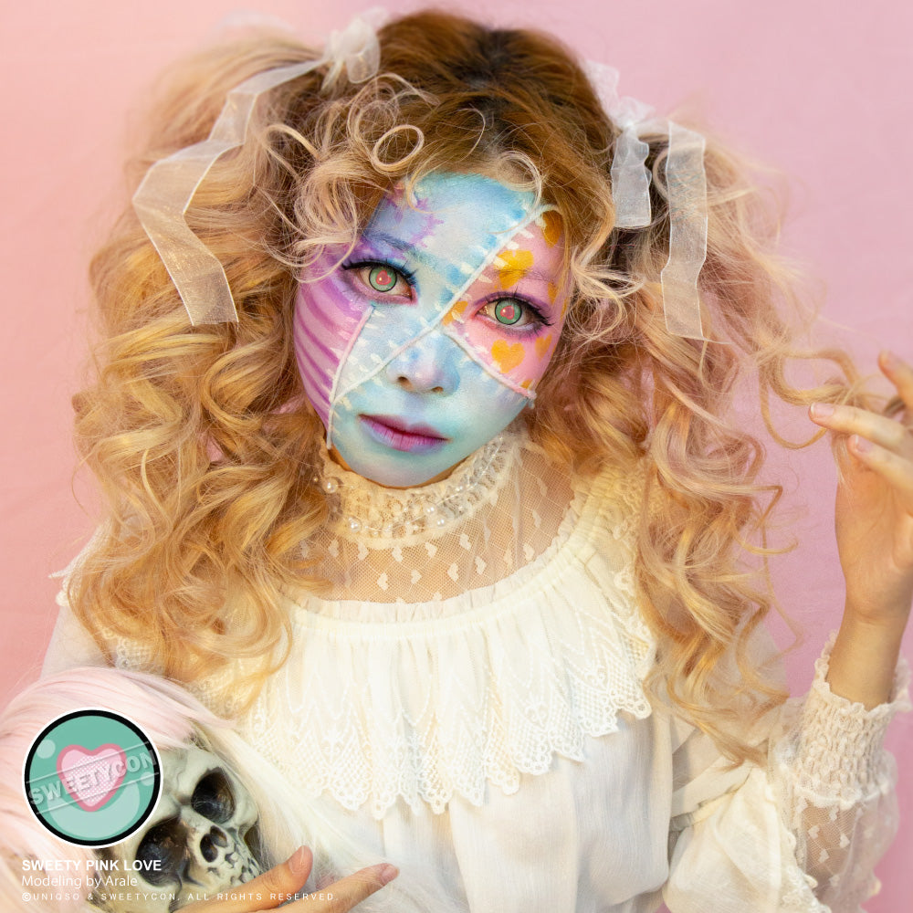 Sweety Pink Love (1 lens/pack)-Colored Contacts-SweetyCon