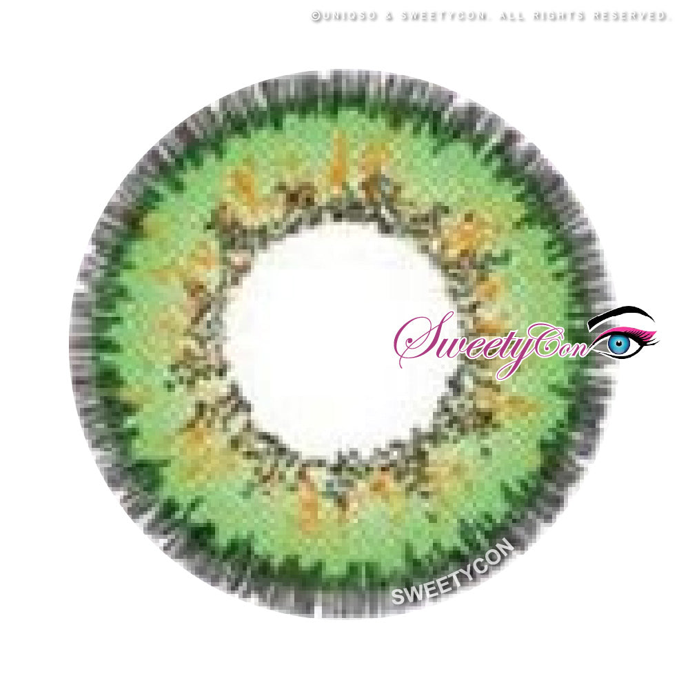 Sweety Poppy Green (1 lens/pack)-Colored Contacts-SweetyCon