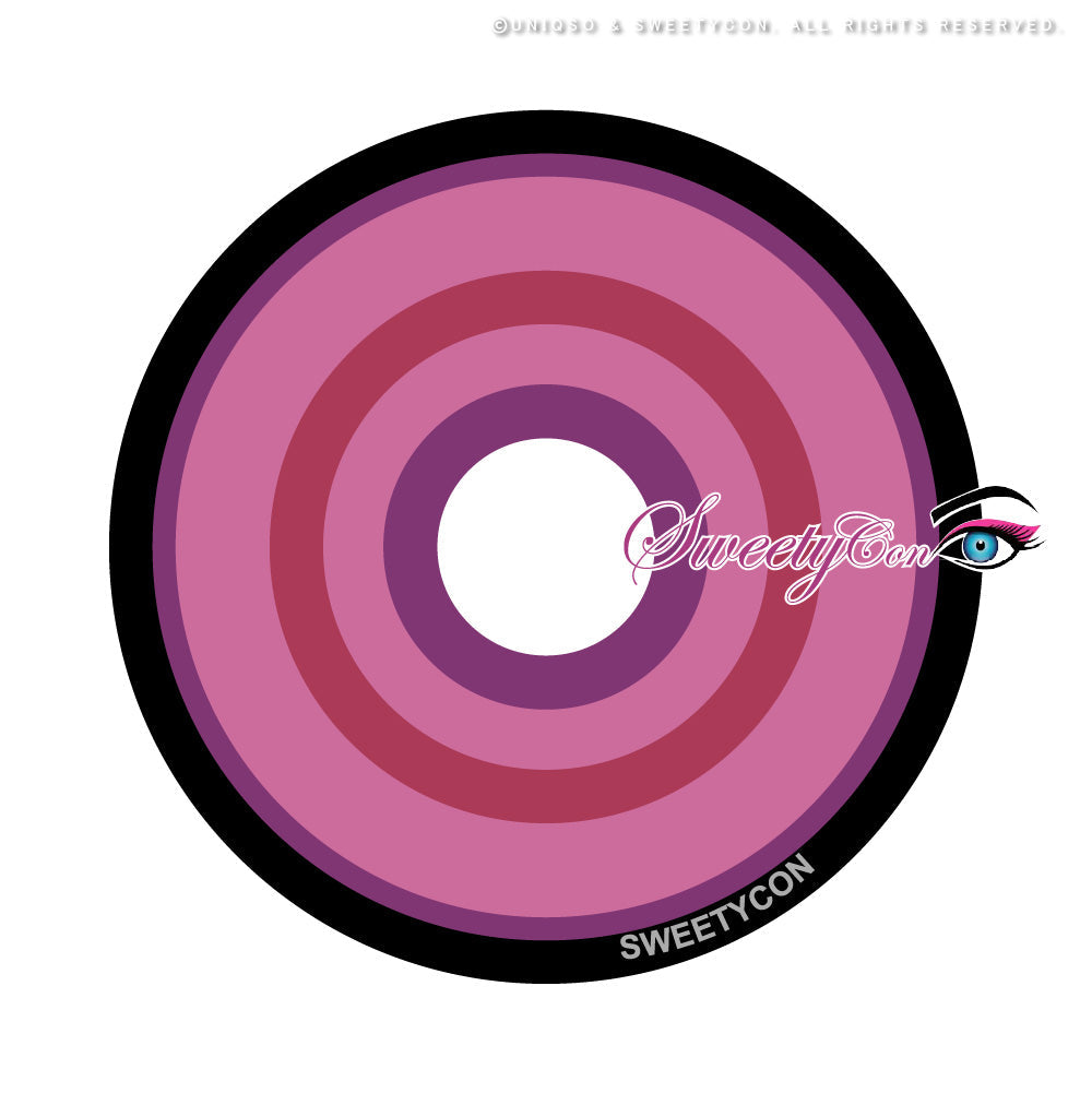 Sweety Sakuya Purple Rings (1 lens/pack)-Colored Contacts-UNIQSO