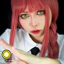Load image into Gallery viewer, Sweety Crazy Yellow Rings V3 (Chainsaw Man - Makima) (1 lens/pack)-Crazy Contacts-UNIQSO
