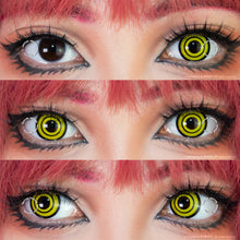 Load image into Gallery viewer, Sweety Crazy Yellow Rings V3 (Chainsaw Man - Makima) (1 lens/pack)-Crazy Contacts-UNIQSO
