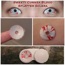 Load image into Gallery viewer, Sweety Sclera Cornea Blood Splatter (1 lens/pack)-Sclera Contacts-UNIQSO
