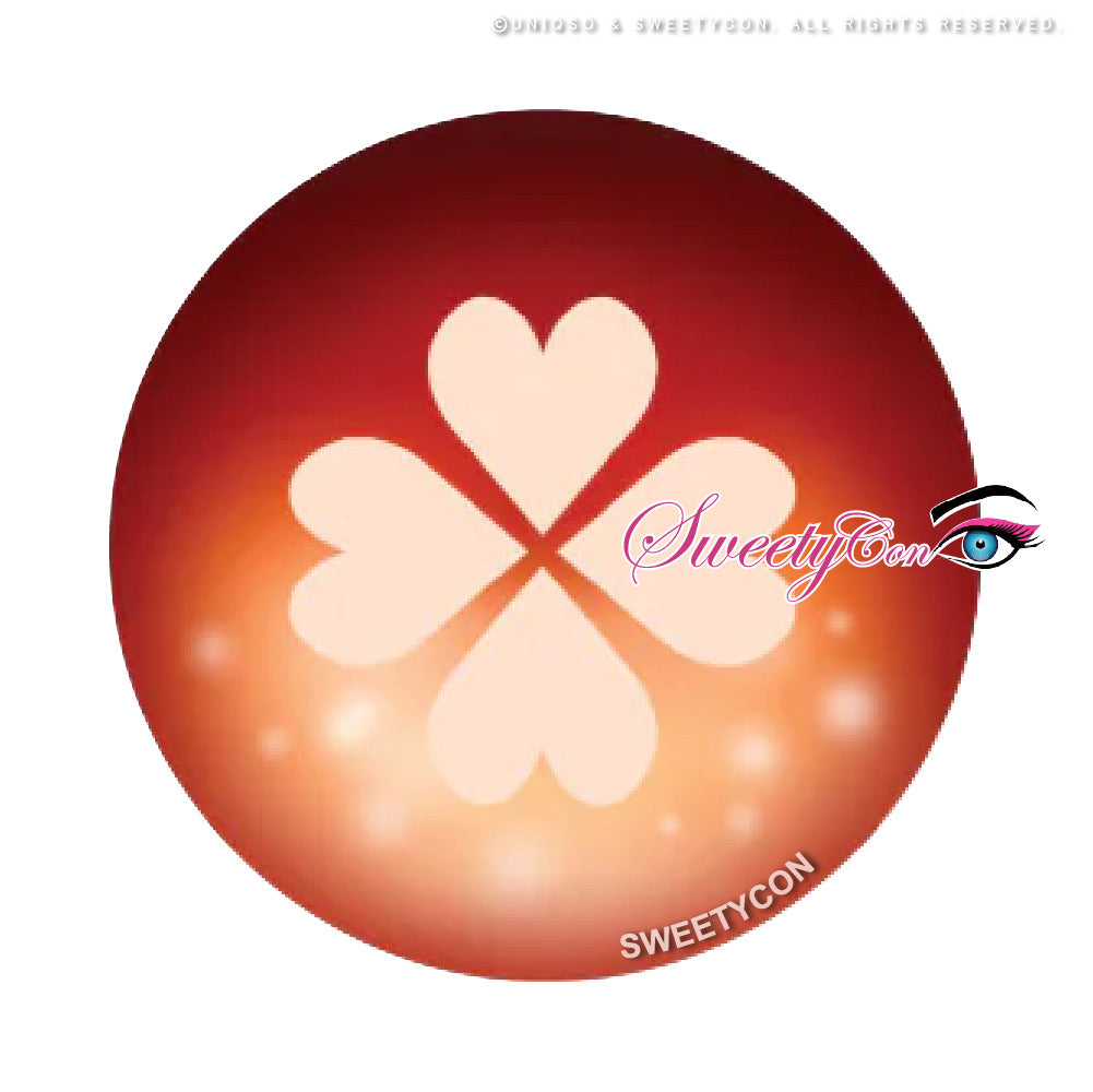 Sweety Crazy Pink Clover (1 lens/pack)-Colored Contacts-SweetyCon