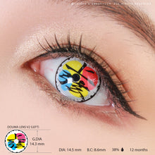Load image into Gallery viewer, Demon Slayer Douma Eye Contacts V2 (Visible) (2 lenses/pack)-Colored Contacts-UNIQSO
