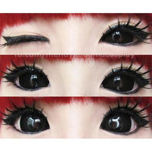 Load image into Gallery viewer, Sweety Black Sclera Contacts Sabretooth/Blackout/Black with Prescription (1 lens/pack)-Sclera Contacts-UNIQSO
