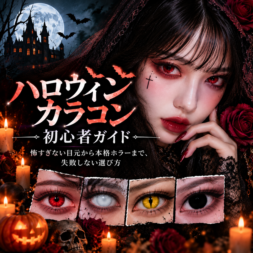 ハロウィンカラコン初心者ガイド｜怖すぎない目元から本格ホラーまで、失敗しない選び方