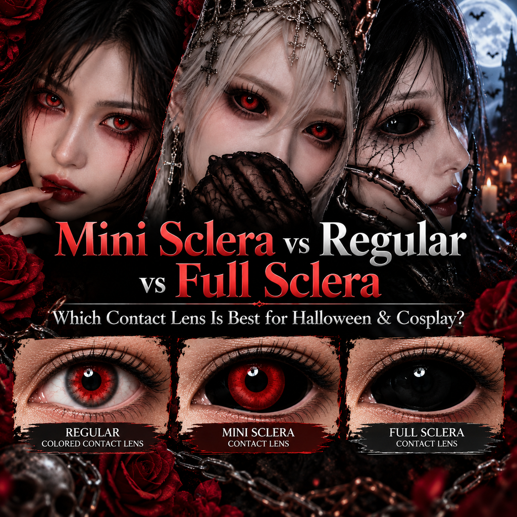 Mini Sclera vs Regular vs Full Sclera Contact Lenses: Which Is Best for Halloween & Cosplay?