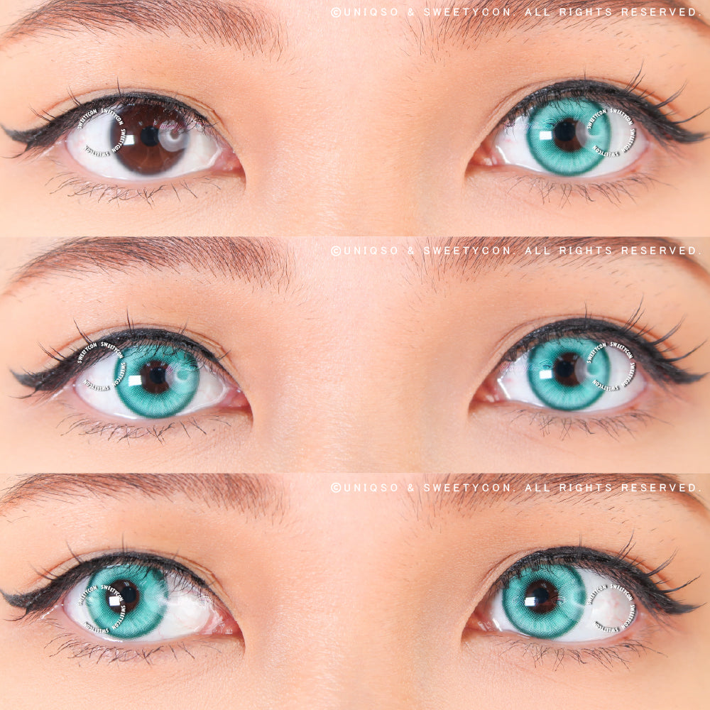 1 Day Sweety Star Tears Cyan Green (2 or 10 lenses/pack)-Colored Contacts-SweetyCon