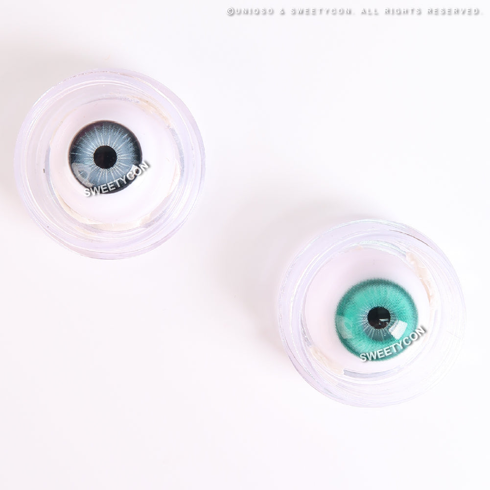 1 Day Sweety Star Tears Cyan Green (2 or 10 lenses/pack)-Colored Contacts-SweetyCon