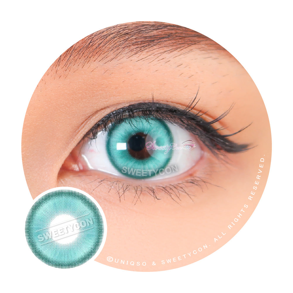 1 Day Sweety Star Tears Cyan Green (2 or 10 lenses/pack)-Colored Contacts-SweetyCon