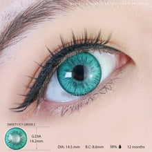 Load image into Gallery viewer, Sweety Icy 2 Green (1 lens/pack)-Colored Contacts-UNIQSO
