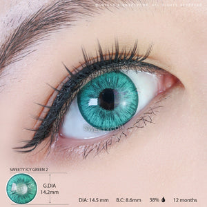 Sweety Icy 2 Green-Colored Contacts-UNIQSO