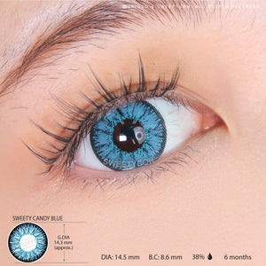 Sweety Candy Blue (1 lens/pack)-Colored Contacts-UNIQSO