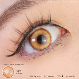 Sweety Magic Pop Brown-Colored Contacts-UNIQSO