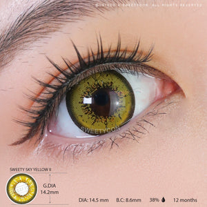Sweety Sky Yellow II-Colored Contacts-UNIQSO