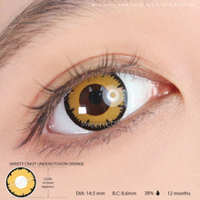 Load image into Gallery viewer, Sweety Crazy Undead Fusion Orange (1 lens/pack)-Crazy Contacts-UNIQSO
