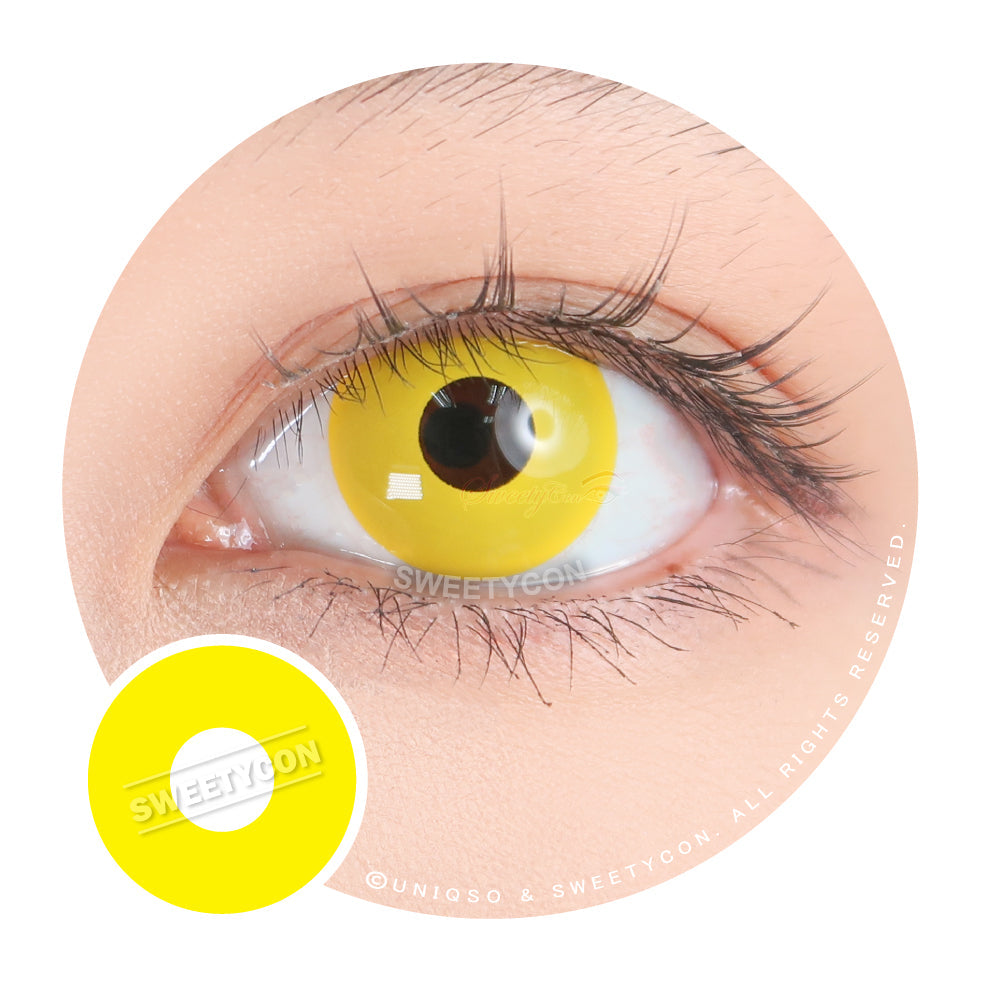 Sweety Crazy Pure Yellow (1 lens/pack)-Crazy Contacts-UNIQSO
