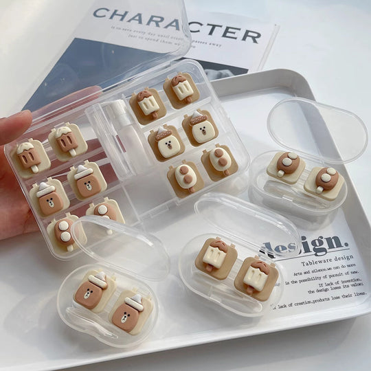 Cute 3D Contact Lens Case Travel Kit (6 Pairs)