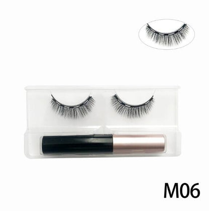 Natural Long Faux Mink Magnetic Eyelashes With Eyeliner-Magnetic Eyelash-UNIQSO