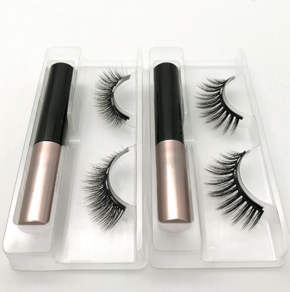 Natural Long Faux Mink Magnetic Eyelashes With Eyeliner-Magnetic Eyelash-UNIQSO