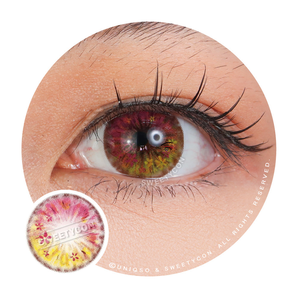 Sweety Anime Flower Pink (1 lens/pack)-Colored Contacts-UNIQSO