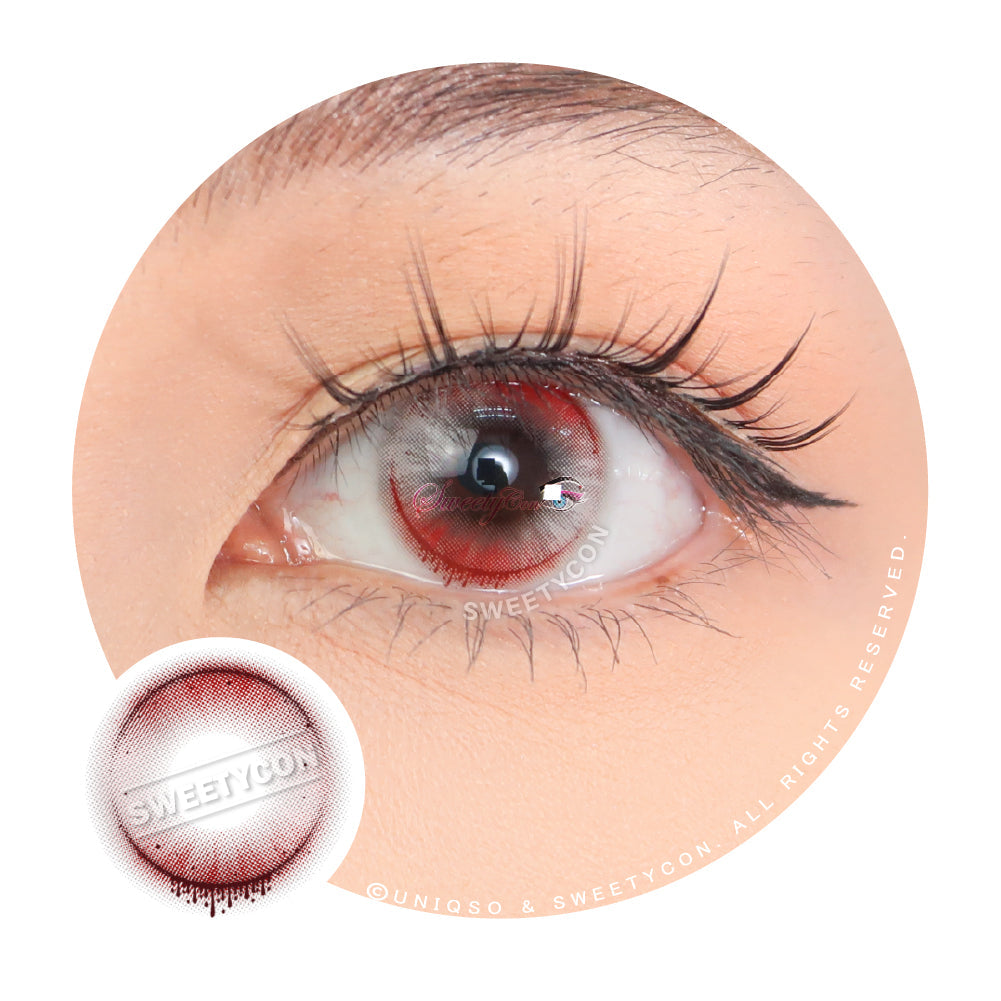 Sweety Crazy Witch Tears Red (1 lens/pack)-Crazy Contacts-UNIQSO