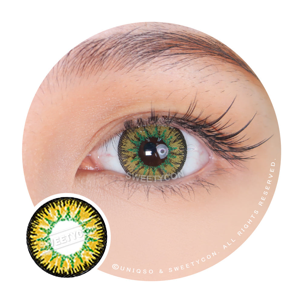 Sweety Candy Yellow (1 lens/pack)-Colored Contacts-UNIQSO