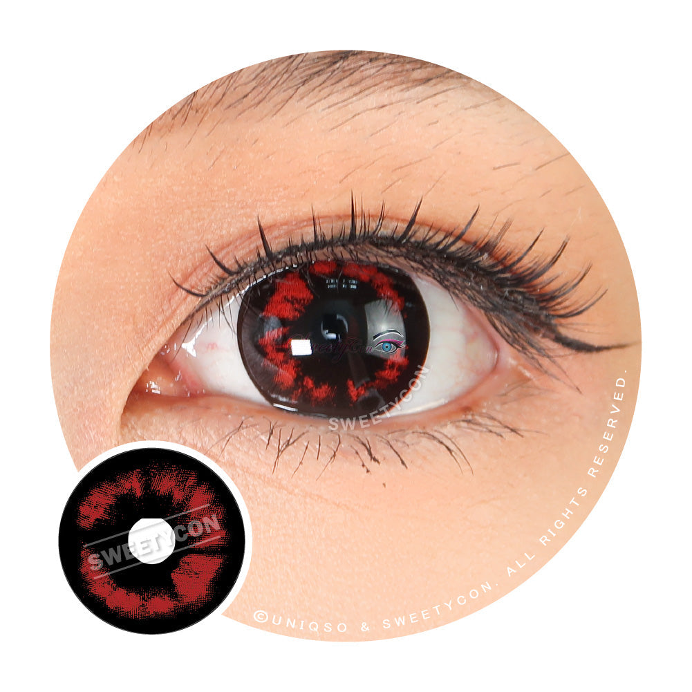 Sweety Crazy Red Demon (1 lens/pack)-Crazy Contacts-UNIQSO
