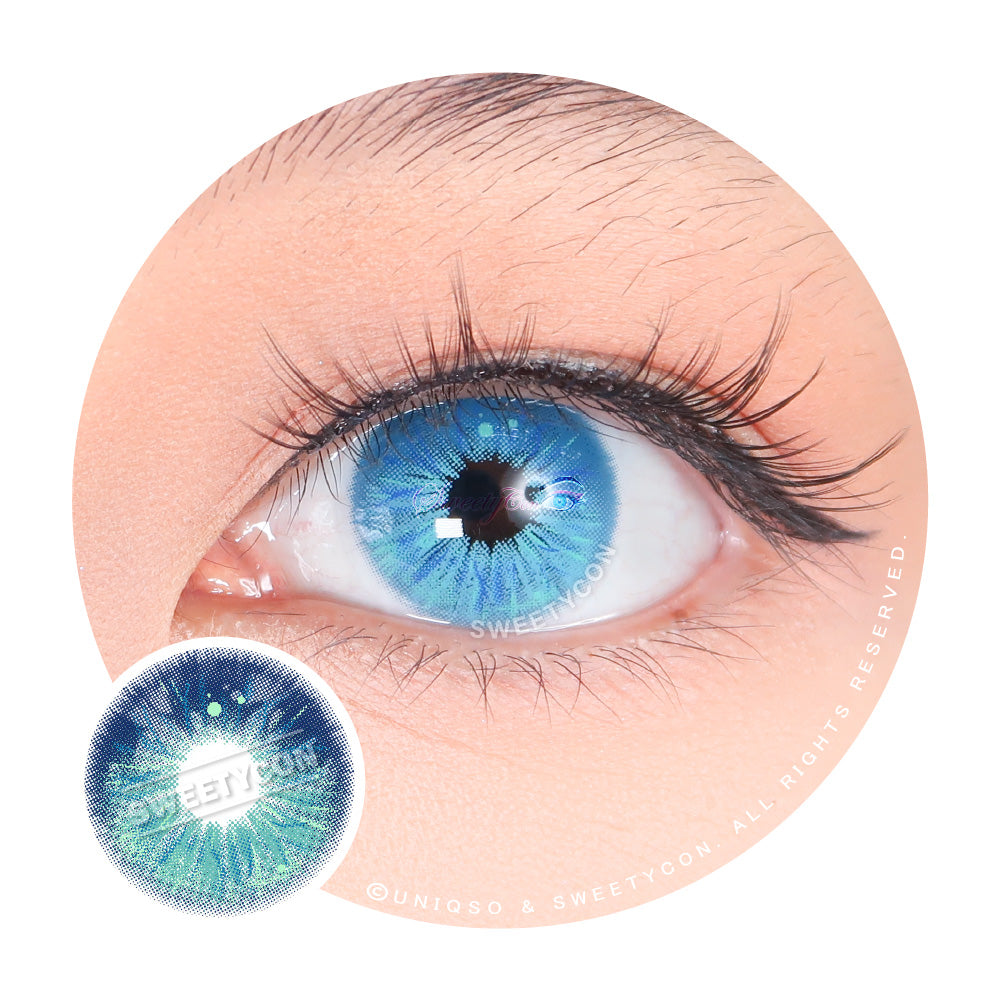 Sweety Crazy Lollipop Blue (1 lens/pack)-Colored Contacts-UNIQSO