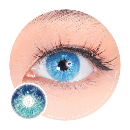 Sweety Crazy Lollipop Blue (1 lens/pack)-Colored Contacts-UNIQSO