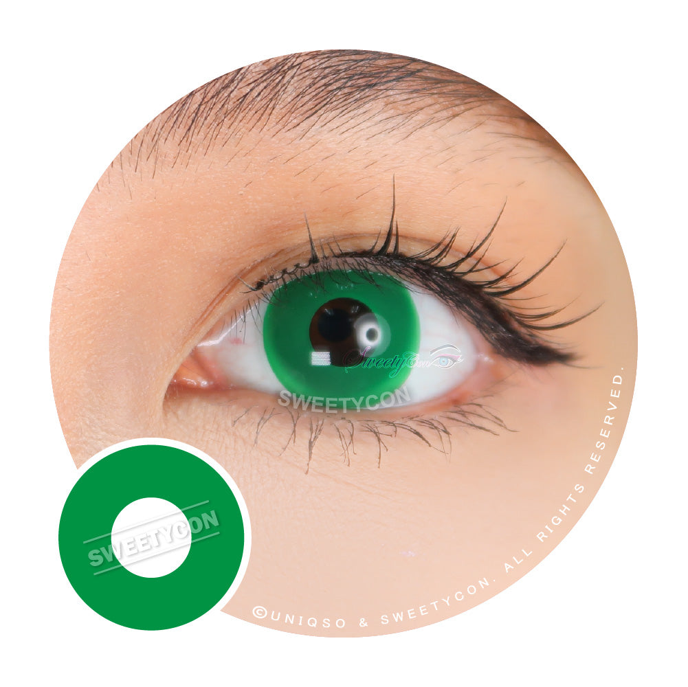 Sweety Crazy Solid Green (1 lens/pack)-Crazy Contacts-UNIQSO