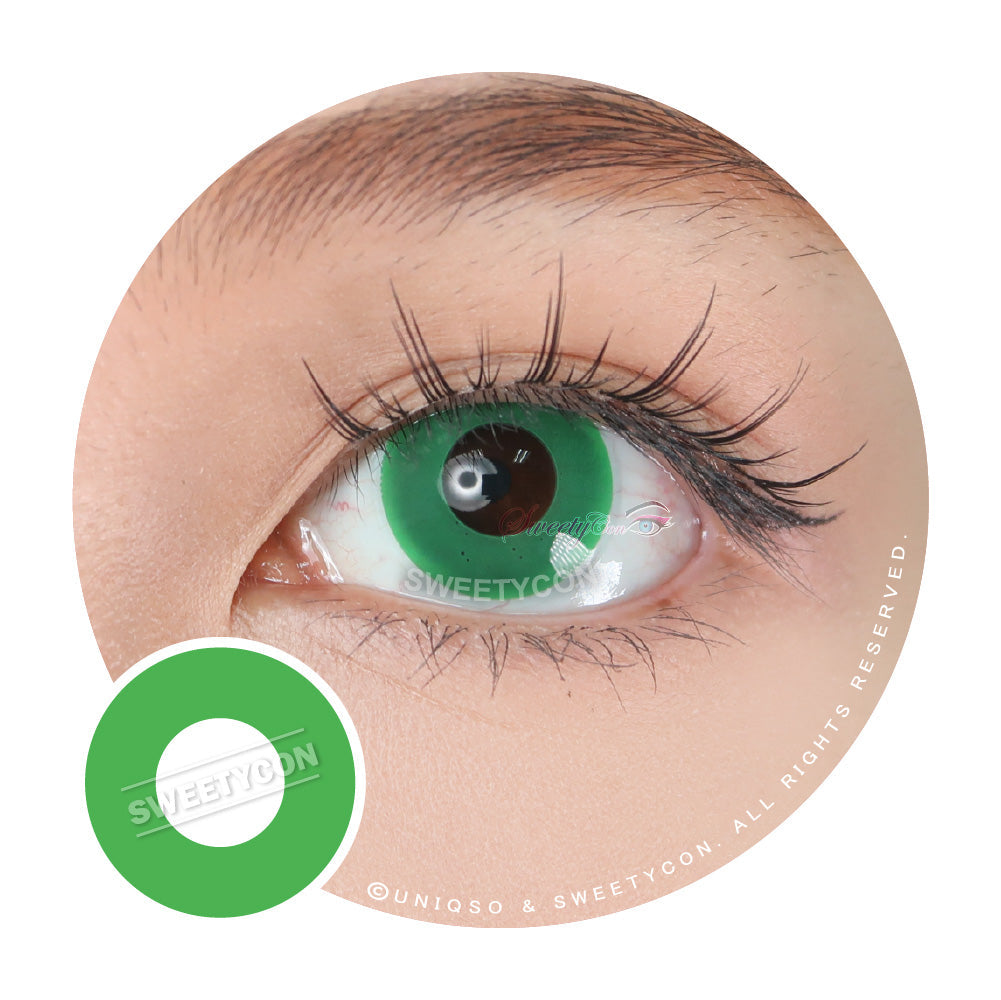 Sweety Crazy Solid Dark Green (1 lens/pack)-Crazy Contacts-UNIQSO