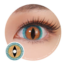 Load image into Gallery viewer, Sweety Mini Sclera Brown Lizard 17mm-Mini Sclera Contacts-UNIQSO

