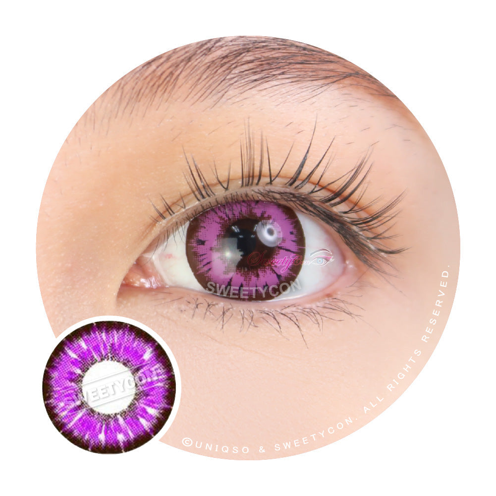 Sweety Akaten Violet (1 lens/pack)-Colored Contacts-UNIQSO