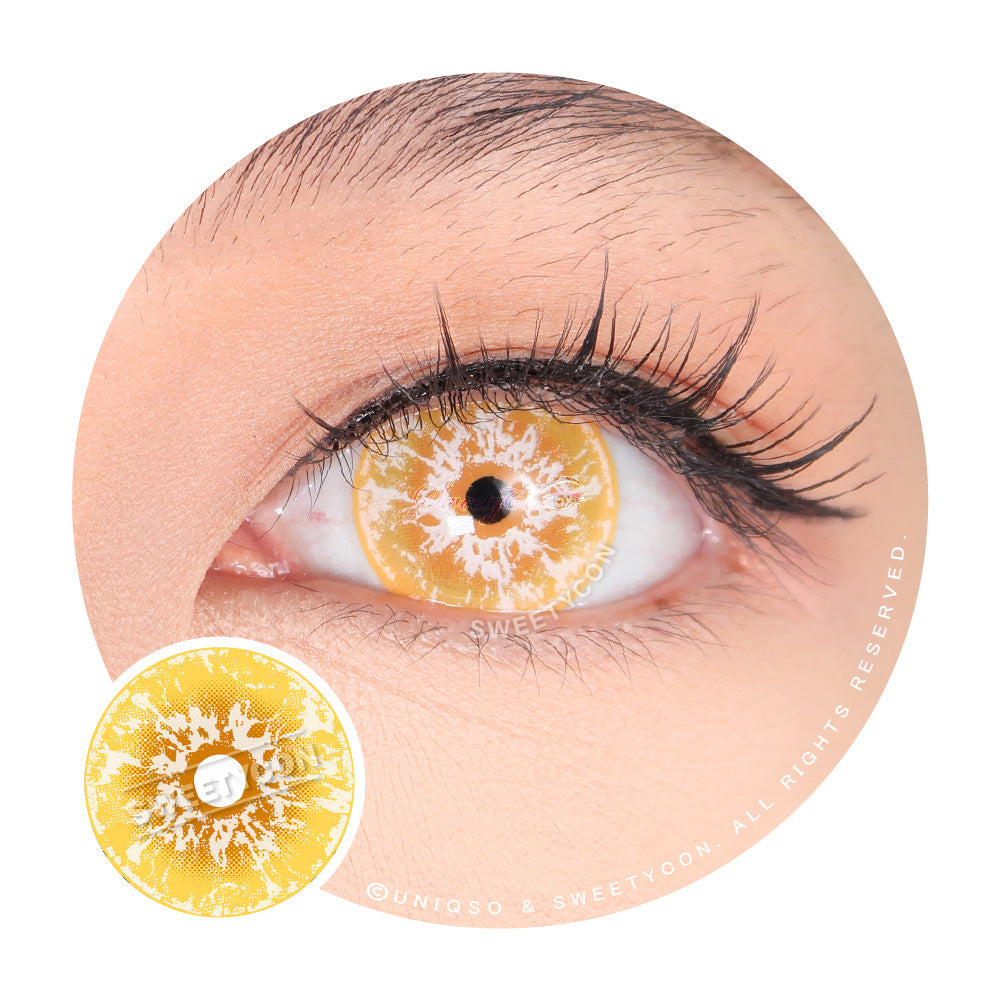 Sweety Crazy White Walker Yellow (1 lens/pack)-Crazy Contacts-UNIQSO