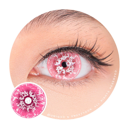 Sweety Crazy White Walker Pink (1 lens/pack)