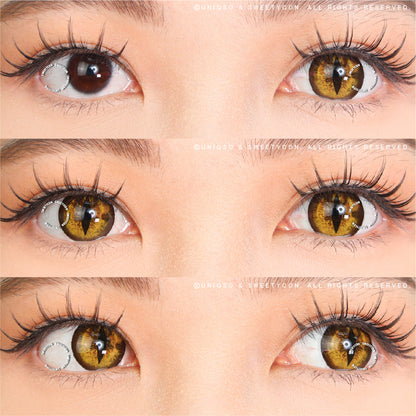 Sweety Crazy Gold Demon Eye / Cat Eye (New) (1 lens/pack)-Crazy Contacts-UNIQSO