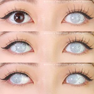 Sweety Crazy UV White Mesh-Crazy Contacts-UNIQSO