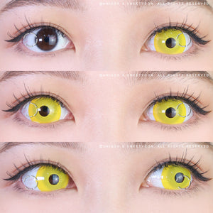 Sweety Mini Sclera 17mm UV Glow Yellow-Mini Sclera Contacts-UNIQSO