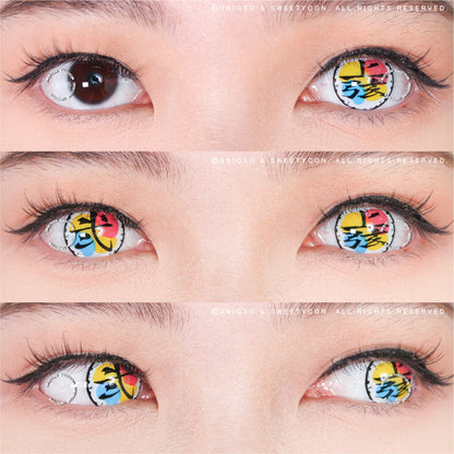 Demon Slayer Douma Eye Contacts - Limited Edition (2 lenses/pack)-Colored Contacts-UNIQSO